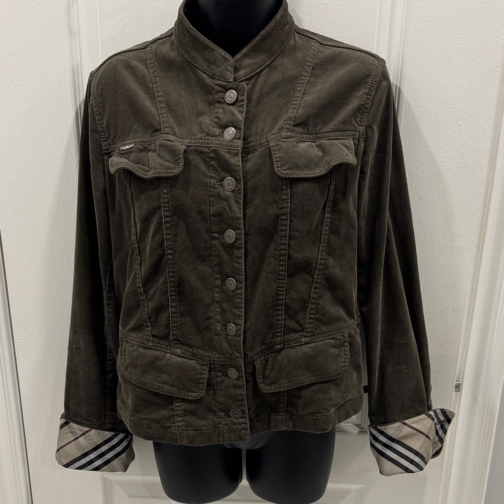 Authentic Burberry Olive Corduroy Jacket